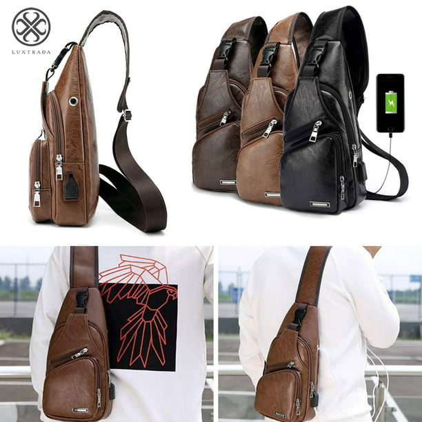 brown Canvas purse shoulder Messenger bag travel collection money anti-theft bag multi-function outdoor bag 